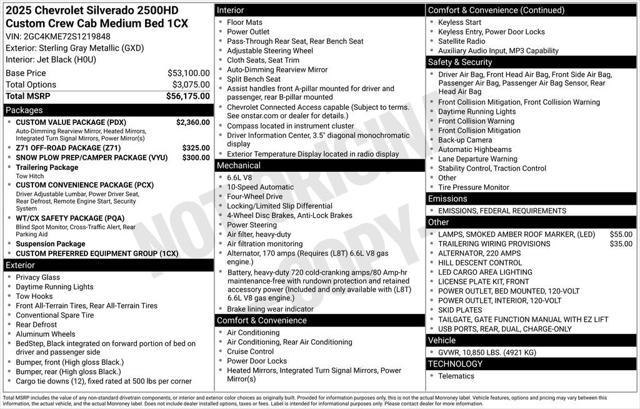 new 2025 Chevrolet Silverado 2500 car, priced at $56,970