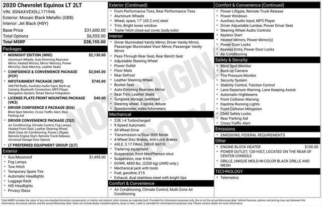 used 2020 Chevrolet Equinox car, priced at $19,000