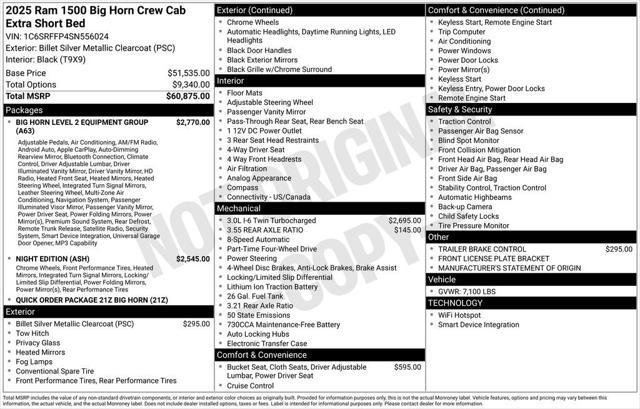 used 2025 Ram 1500 car, priced at $45,000
