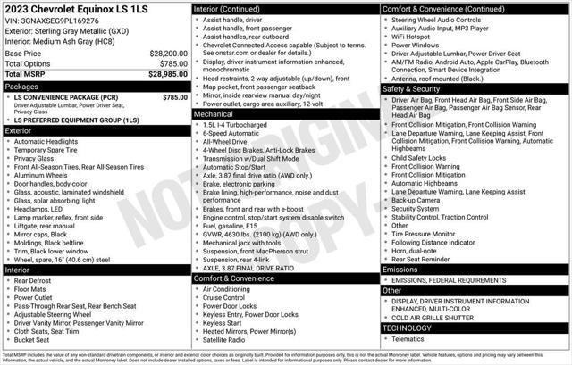 used 2023 Chevrolet Equinox car, priced at $23,400