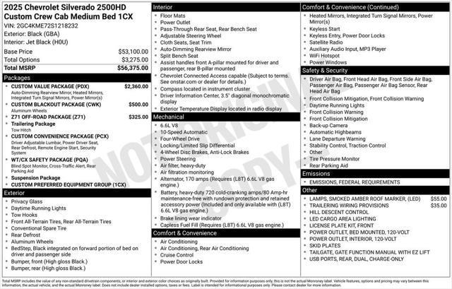 new 2025 Chevrolet Silverado 2500 car, priced at $56,070