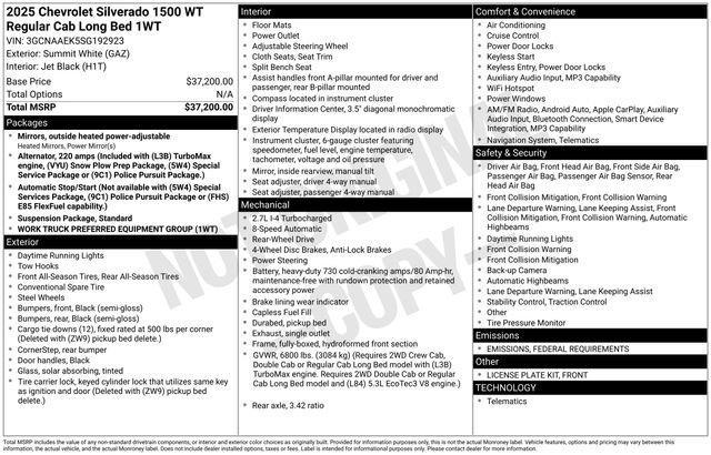 new 2025 Chevrolet Silverado 1500 car, priced at $33,845
