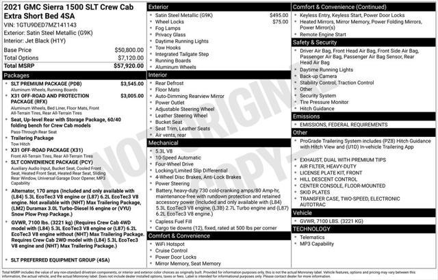 used 2021 GMC Sierra 1500 car, priced at $40,000