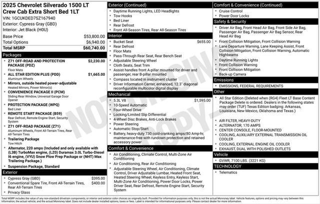 new 2025 Chevrolet Silverado 1500 car, priced at $57,235