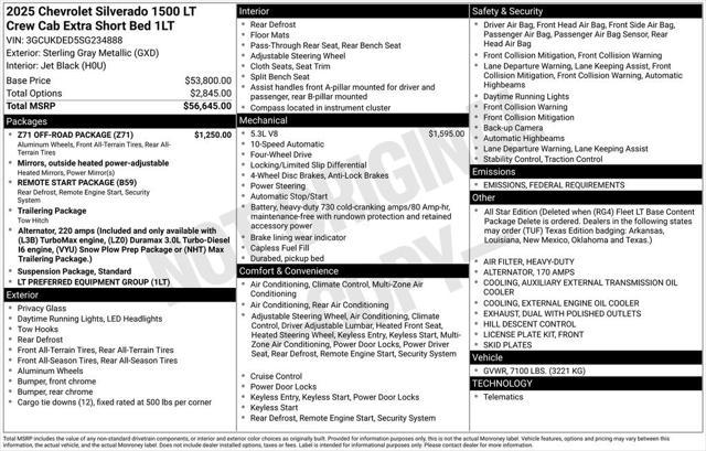new 2025 Chevrolet Silverado 1500 car, priced at $54,390
