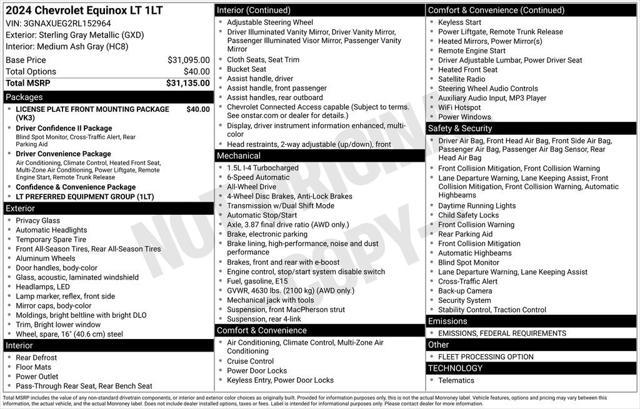 used 2024 Chevrolet Equinox car, priced at $22,800