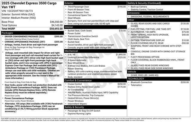 new 2025 Chevrolet Express 3500 car