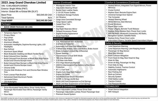 used 2023 Jeep Grand Cherokee car, priced at $33,200