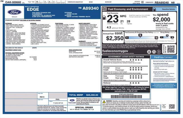 used 2024 Ford Edge car, priced at $31,500