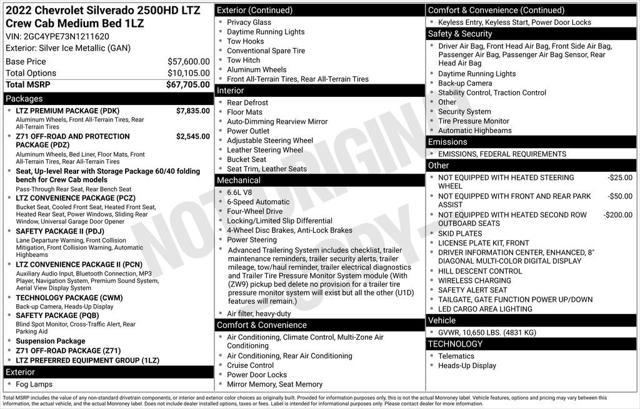 used 2022 Chevrolet Silverado 2500 car, priced at $55,000