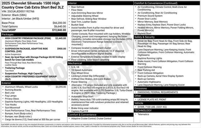 new 2025 Chevrolet Silverado 1500 car, priced at $67,685