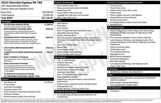 used 2022 Chevrolet Equinox car