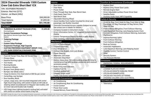 new 2024 Chevrolet Silverado 1500 car, priced at $44,995