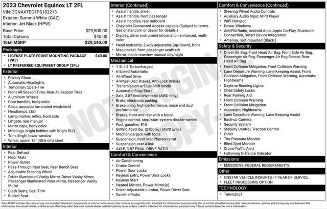 used 2023 Chevrolet Equinox car, priced at $22,500