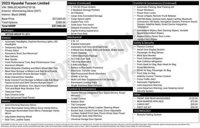 new 2023 Hyundai Tucson car, priced at $37,366