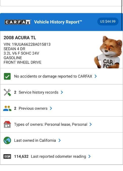 used 2008 Acura TL car, priced at $7,833