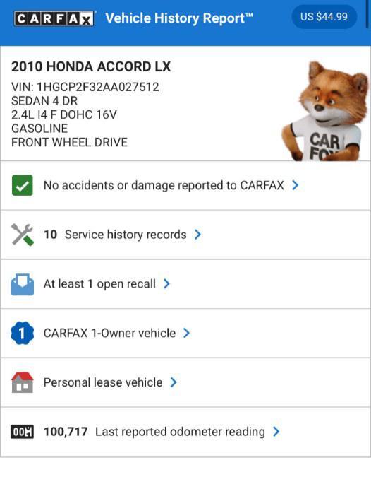 used 2010 Honda Accord car, priced at $9,963