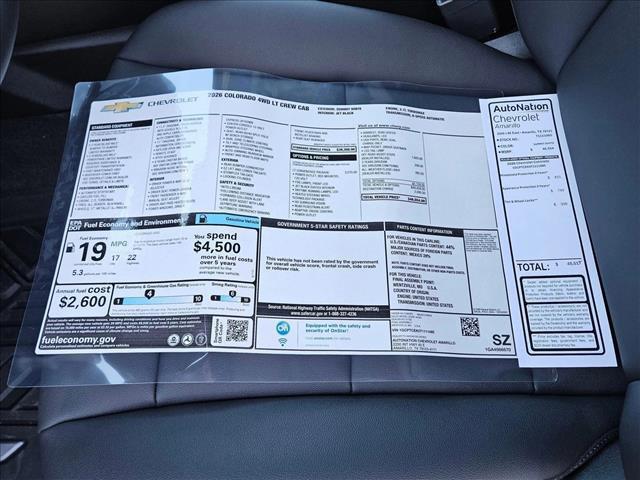 new 2026 Chevrolet Colorado car, priced at $44,799