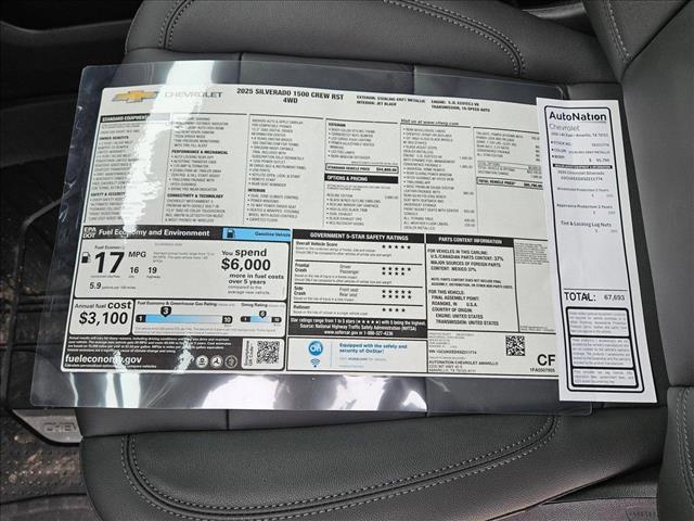 new 2025 Chevrolet Silverado 1500 car, priced at $62,540