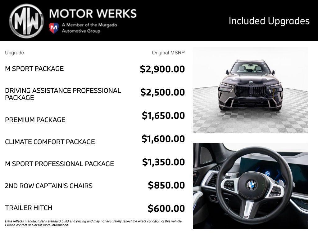 new 2026 BMW X7 car, priced at $100,335