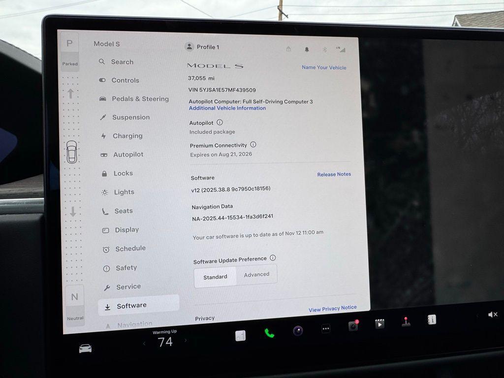 used 2021 Tesla Model S car, priced at $42,995