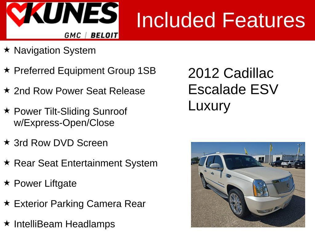 used 2012 Cadillac Escalade ESV car, priced at $13,417
