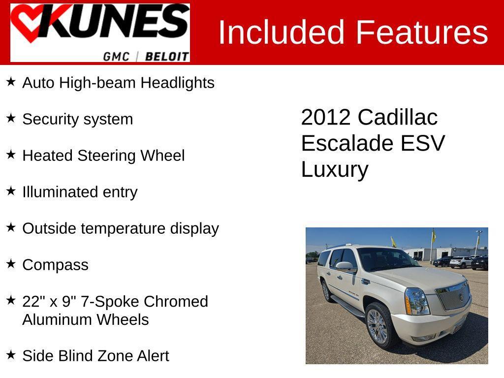 used 2012 Cadillac Escalade ESV car, priced at $13,417