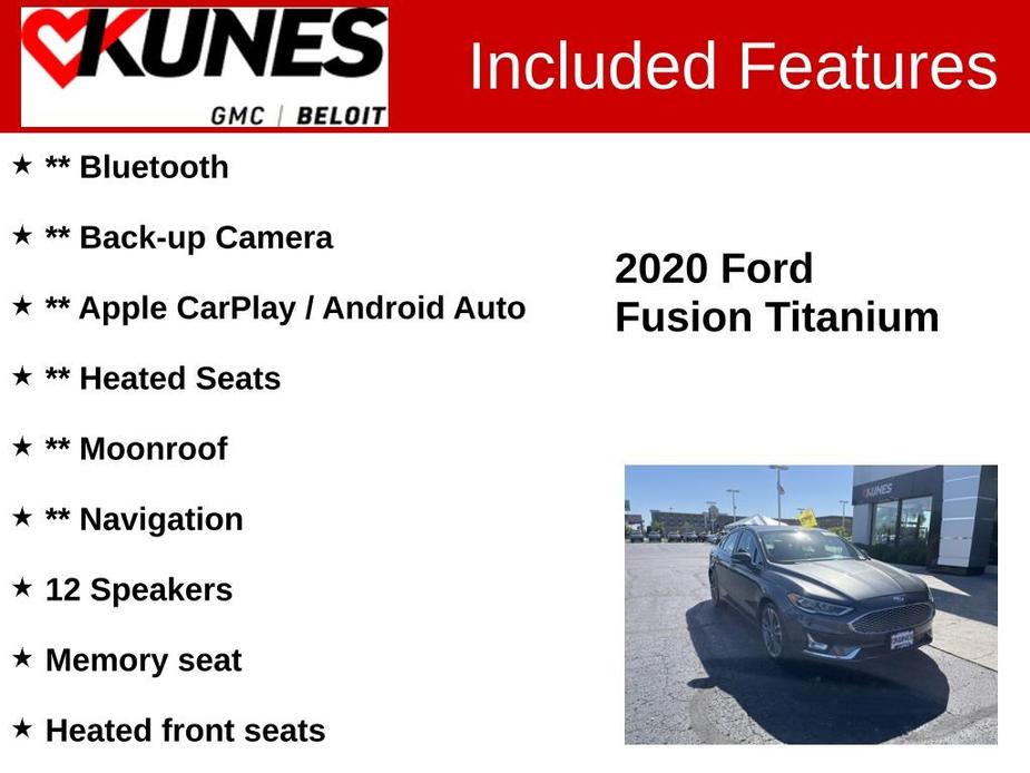 used 2020 Ford Fusion car, priced at $18,272