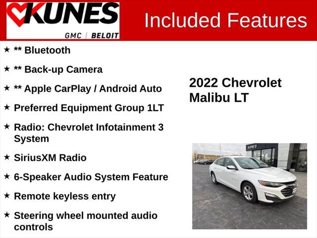 used 2022 Chevrolet Malibu car, priced at $16,544