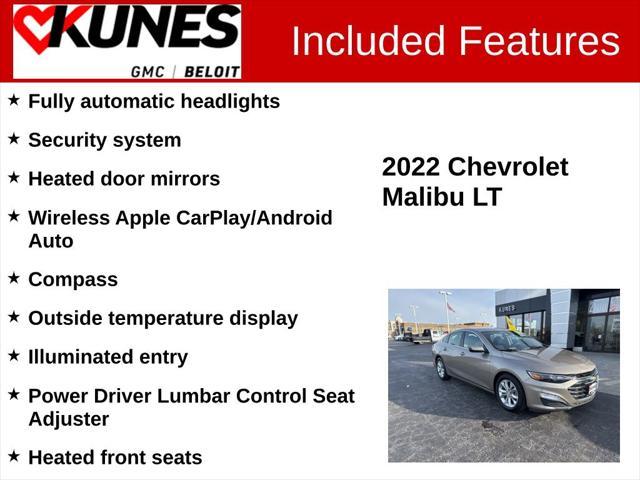 used 2022 Chevrolet Malibu car, priced at $16,769