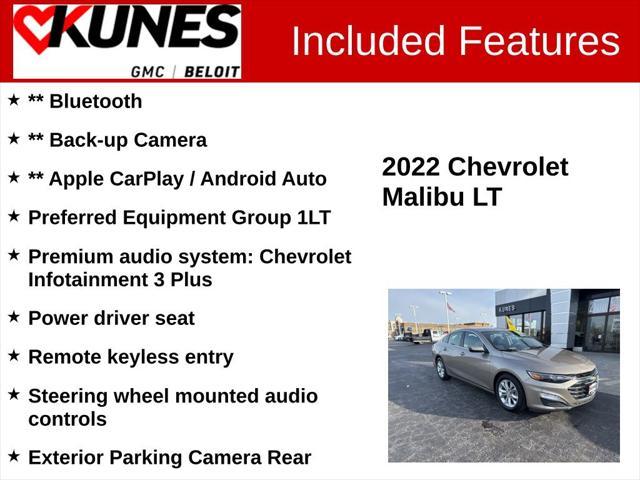 used 2022 Chevrolet Malibu car, priced at $16,769