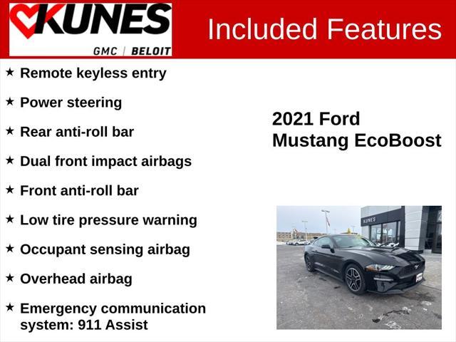 used 2021 Ford Mustang car, priced at $21,700