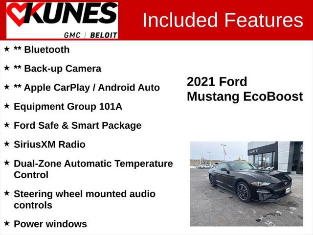 used 2021 Ford Mustang car, priced at $21,700