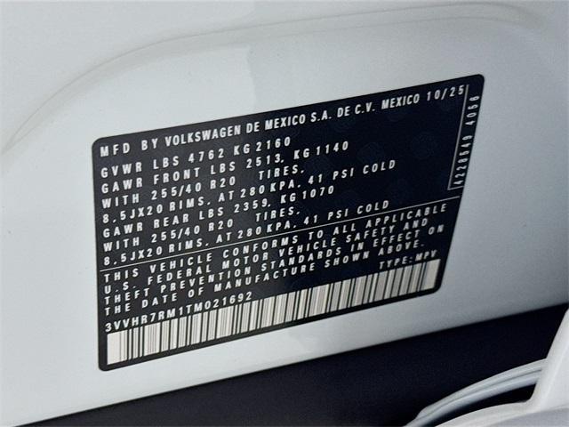 new 2026 Volkswagen Tiguan car, priced at $39,681