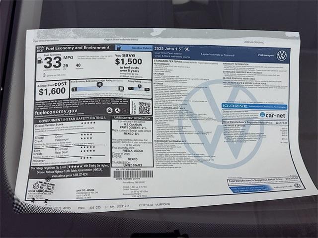 used 2025 Volkswagen Jetta car, priced at $23,750