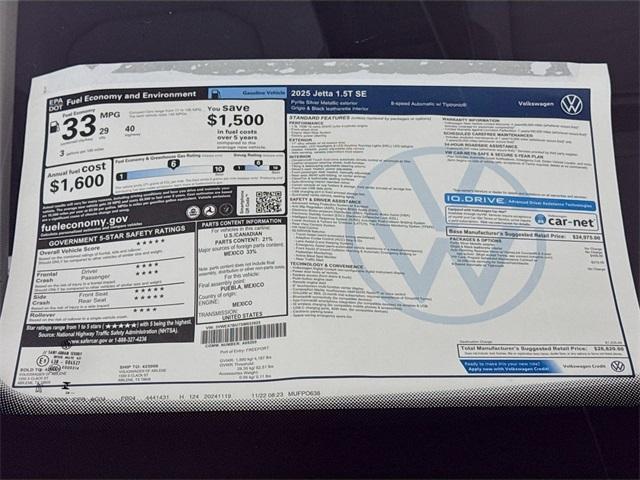new 2025 Volkswagen Jetta car, priced at $26,820