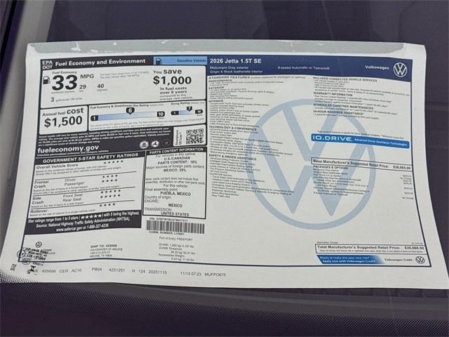 new 2026 Volkswagen Jetta car, priced at $29,566