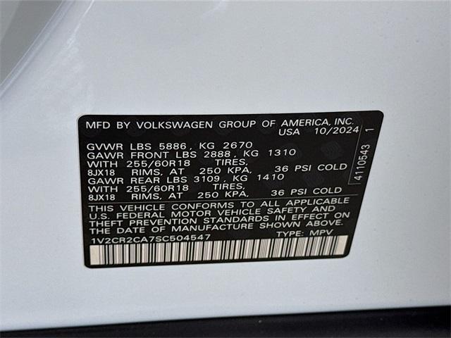 new 2025 Volkswagen Atlas car, priced at $47,076