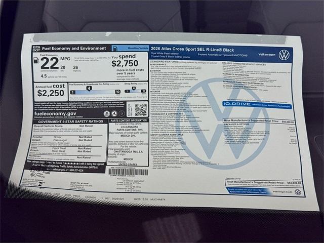 new 2026 Volkswagen Atlas Cross Sport car, priced at $51,446