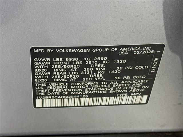 new 2025 Volkswagen Atlas car, priced at $47,801