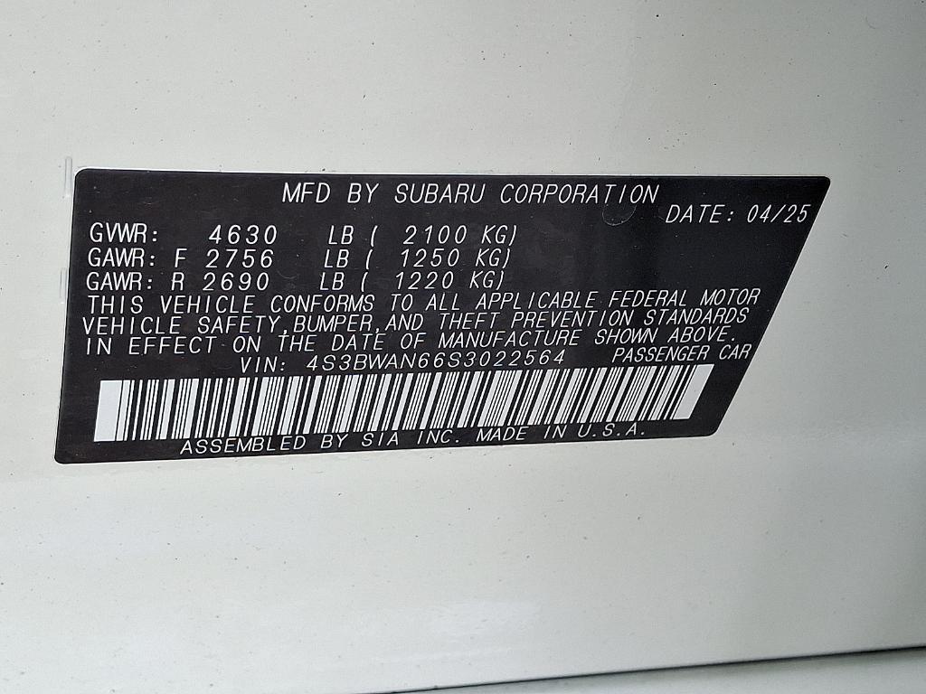 new 2025 Subaru Legacy car, priced at $34,039