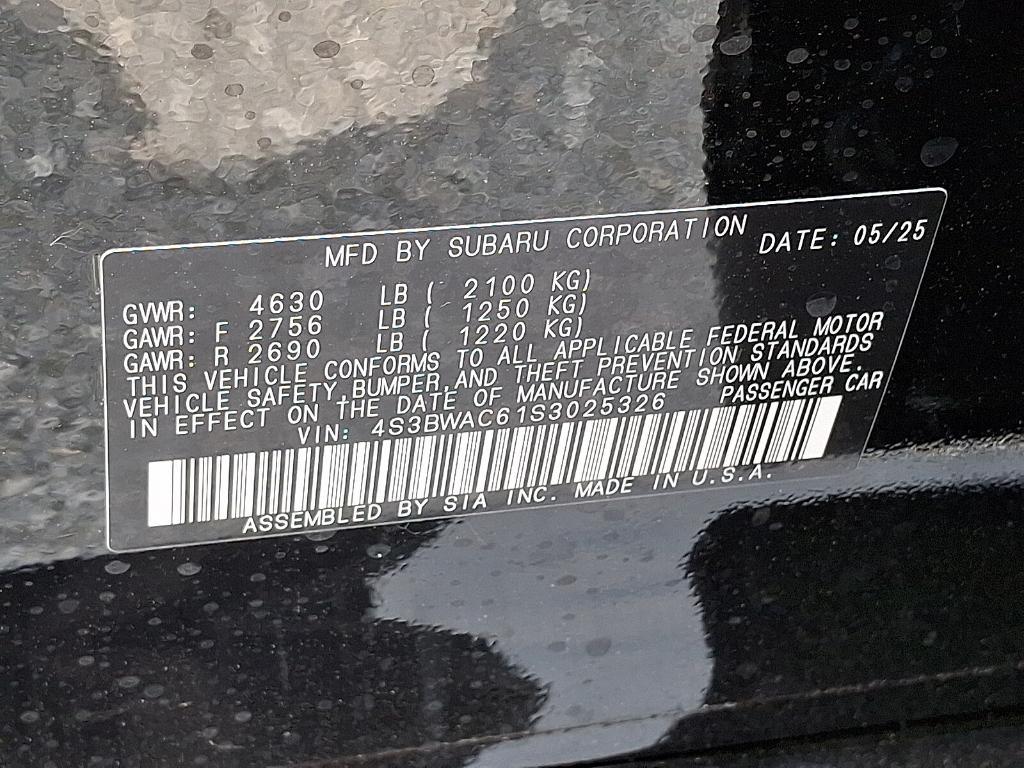 new 2025 Subaru Legacy car, priced at $29,531