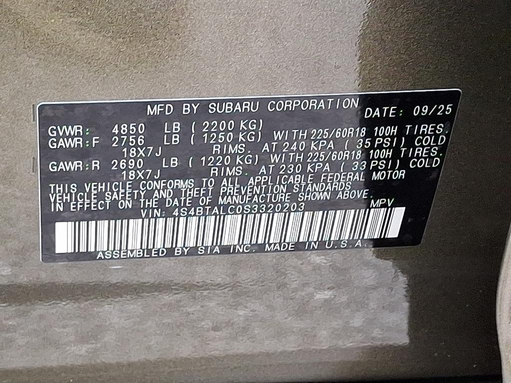 new 2025 Subaru Outback car, priced at $37,668