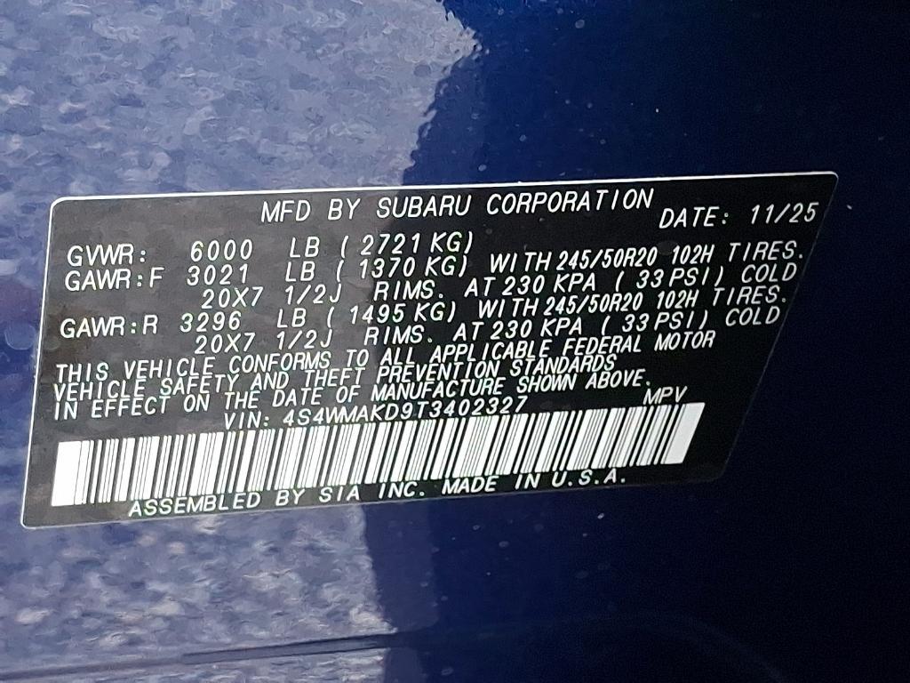 new 2026 Subaru Ascent car, priced at $49,793