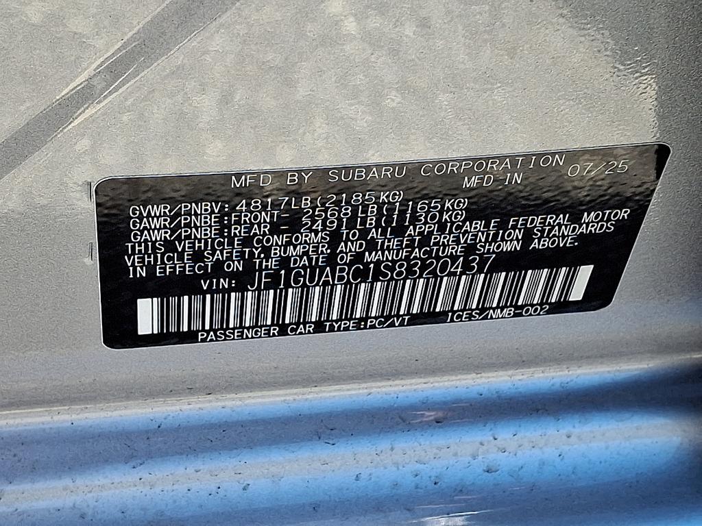 new 2025 Subaru Impreza car, priced at $25,360
