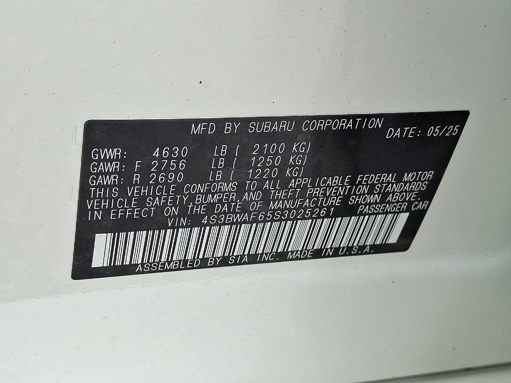 new 2025 Subaru Legacy car, priced at $31,694