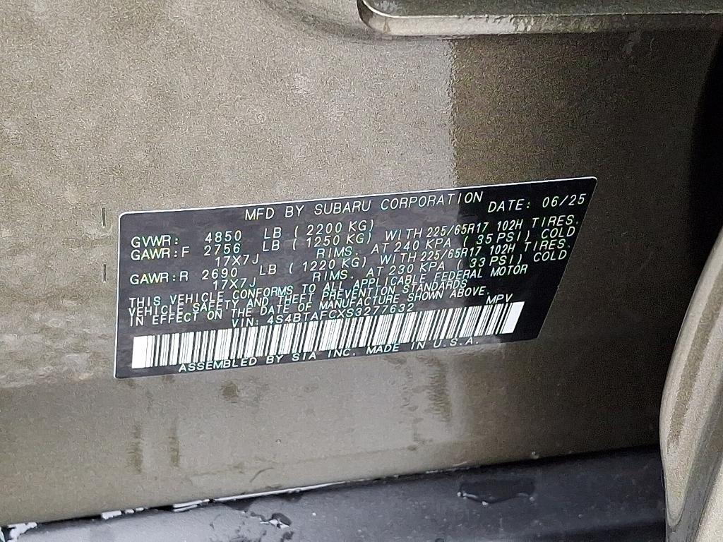 new 2025 Subaru Outback car, priced at $35,938