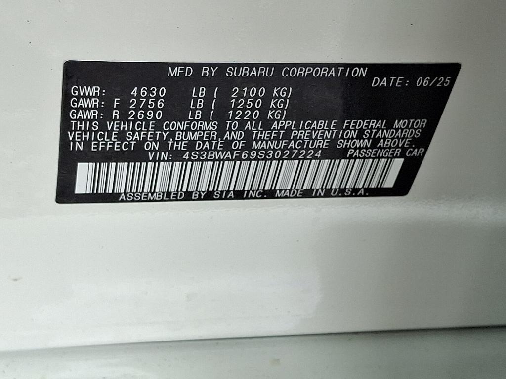new 2025 Subaru Legacy car, priced at $31,563