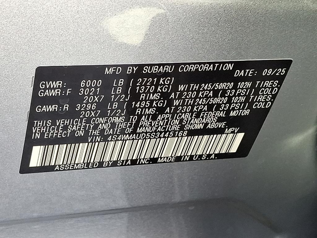 new 2025 Subaru Ascent car, priced at $49,010