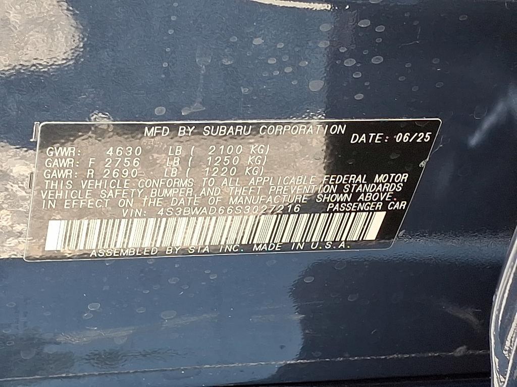 new 2025 Subaru Legacy car, priced at $30,234